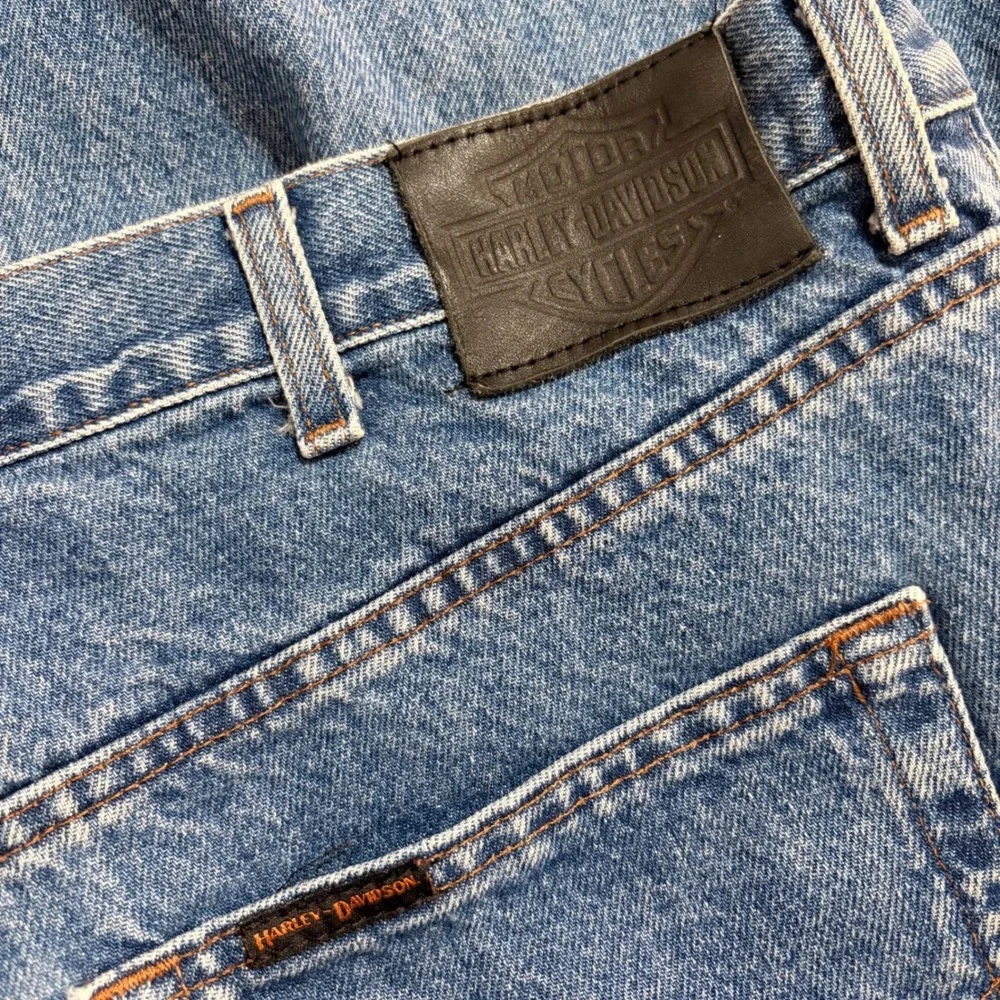 Harley Davidson Jeans Men's 40/34 Genuine MotorClothes Blue Denim Straight Leg
